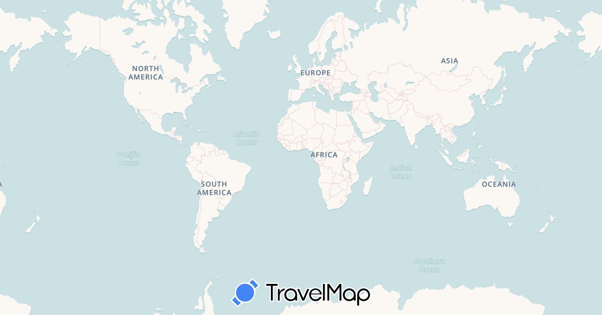 TravelMap itinerary: driving in Cambodia, Laos, Thailand, Vietnam (Asia)